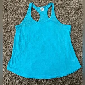 Victoria’s Secret PINK Aqua Turquoise Blue Weathered Racerback Tank Top Small